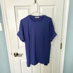 Zenana Microfiber Short Sleeve Loungewear Set, in Marlin. Size Medium. NEW